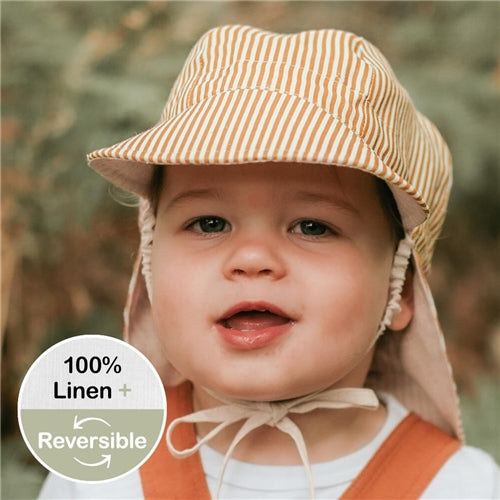 Bedhead Hats Lounger' Baby Reversible Flap Sun Hat- Frankie Flax