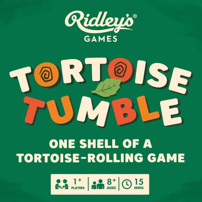 Ridley's Games Tortoise Tumble game packaging on a green background